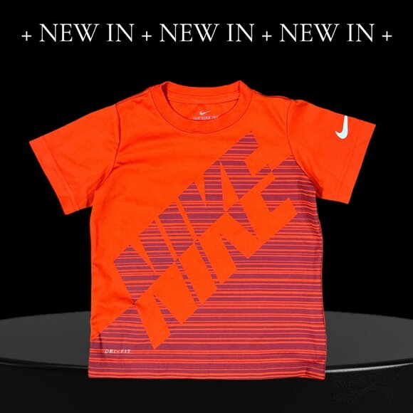 Nike Other - NIKE Orange Logo Dri-Fit Athletic LS TShirt Tee Boys Size S 3-4 Y